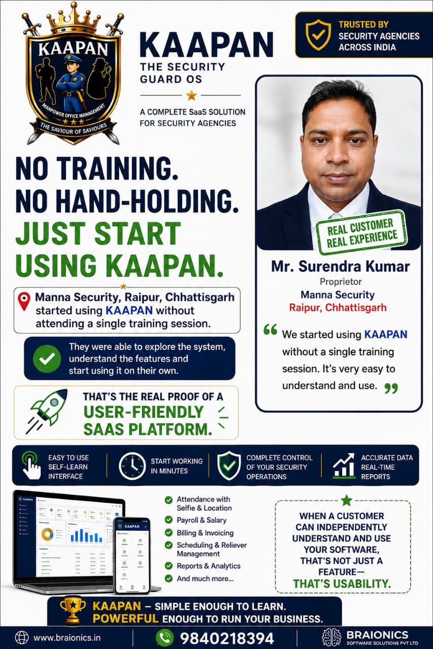 Easy to Use Security Guard Software — How Manna Security Started Using KAAPAN Without a Single Training Session