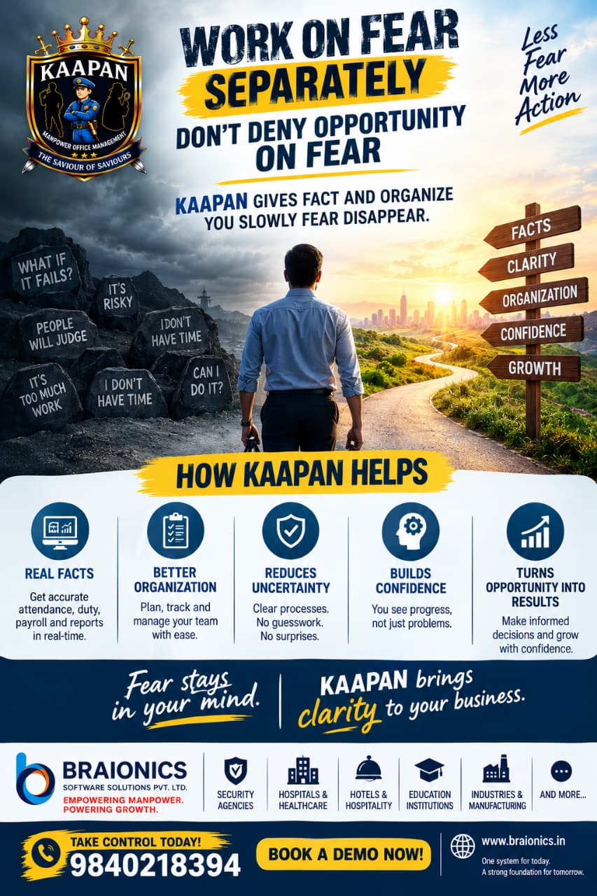 Real-Time Reporting Software for Security and Facility Agencies — Work on Fear Separately, Dont Deny Opportunity on Fear