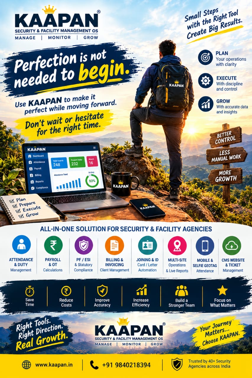 Security and Facility Management Software — Perfection Is Not Needed to Begin With KAAPAN